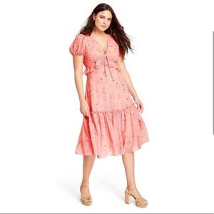 LoveShackFancy x Target Fleur midi dress melon NWT